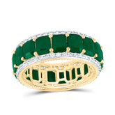 5/8 CTW-DIA ANA M 7 3/4CTW-OC-EM NAT GEM BAND
